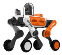 輔助偵察四足機(jī)器狗（輪足，【MESH防爆自組網(wǎng)基站、防爆布撒式自組網(wǎng)拋投裝置、四合一多功能模塊（喊話+照明+警示+拾音）、防爆多參數(shù)測(cè)定器（10種氣體）、防爆雙向?qū)χv模塊 】）